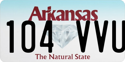AR license plate 104VVU