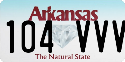 AR license plate 104VVV