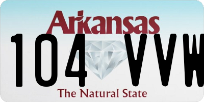 AR license plate 104VVW