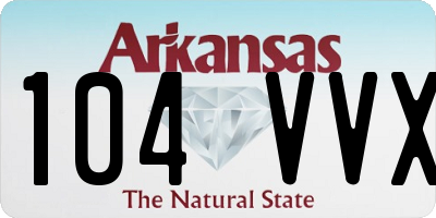 AR license plate 104VVX