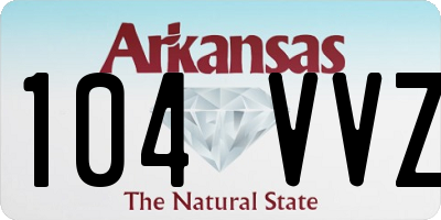 AR license plate 104VVZ