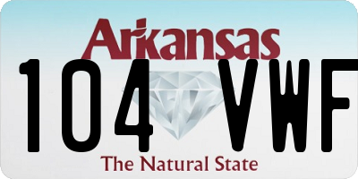 AR license plate 104VWF