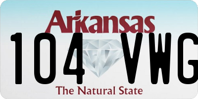 AR license plate 104VWG