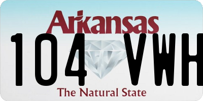 AR license plate 104VWH