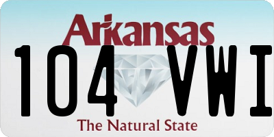 AR license plate 104VWI