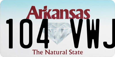 AR license plate 104VWJ