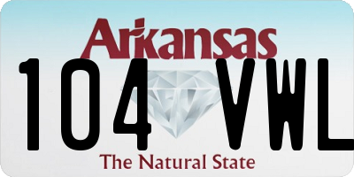 AR license plate 104VWL
