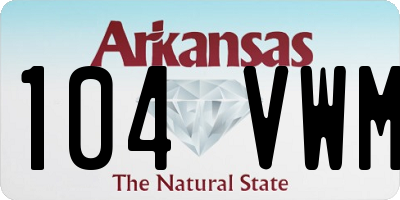 AR license plate 104VWM