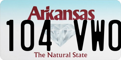 AR license plate 104VWO