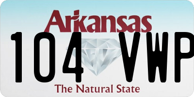 AR license plate 104VWP
