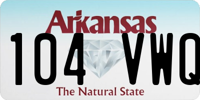 AR license plate 104VWQ