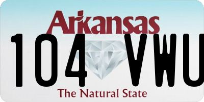 AR license plate 104VWU