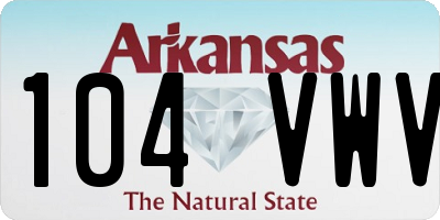 AR license plate 104VWV