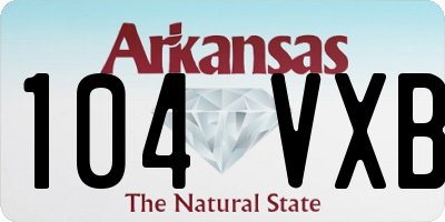 AR license plate 104VXB