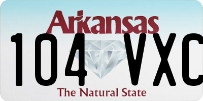 AR license plate 104VXC