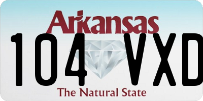 AR license plate 104VXD