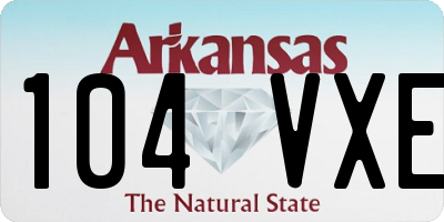 AR license plate 104VXE