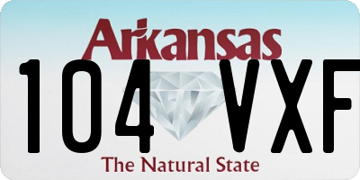 AR license plate 104VXF