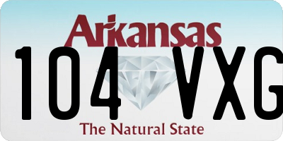 AR license plate 104VXG