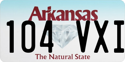 AR license plate 104VXI