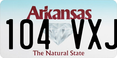 AR license plate 104VXJ