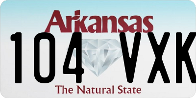 AR license plate 104VXK