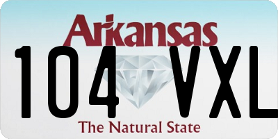 AR license plate 104VXL