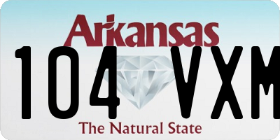 AR license plate 104VXM