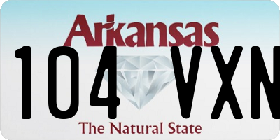 AR license plate 104VXN