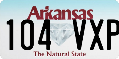 AR license plate 104VXP