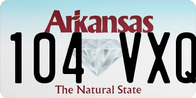 AR license plate 104VXQ