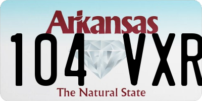 AR license plate 104VXR