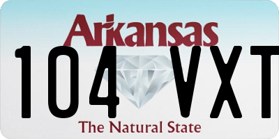AR license plate 104VXT
