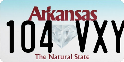 AR license plate 104VXY