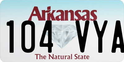 AR license plate 104VYA