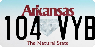 AR license plate 104VYB