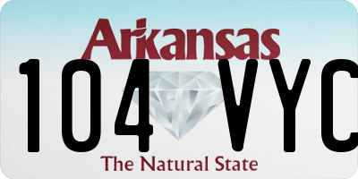 AR license plate 104VYC