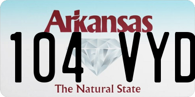 AR license plate 104VYD