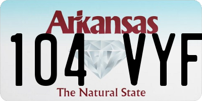 AR license plate 104VYF