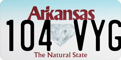 AR license plate 104VYG