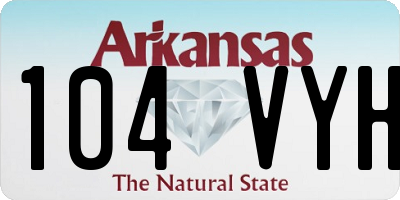 AR license plate 104VYH