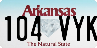 AR license plate 104VYK