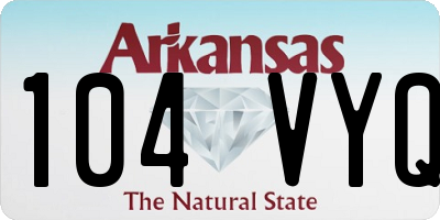 AR license plate 104VYQ