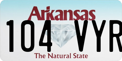 AR license plate 104VYR