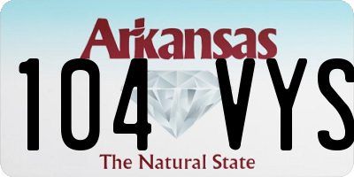 AR license plate 104VYS
