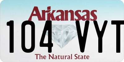 AR license plate 104VYT