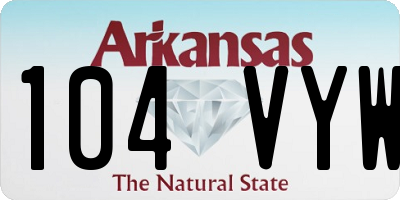 AR license plate 104VYW