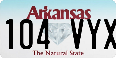 AR license plate 104VYX