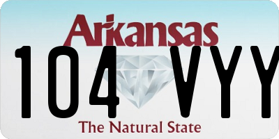 AR license plate 104VYY