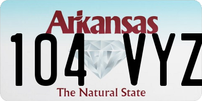 AR license plate 104VYZ